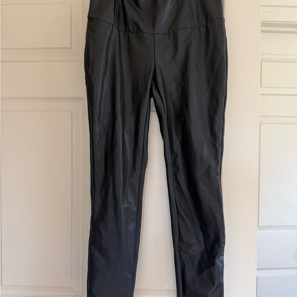 Women's Black Faux Leather Pants